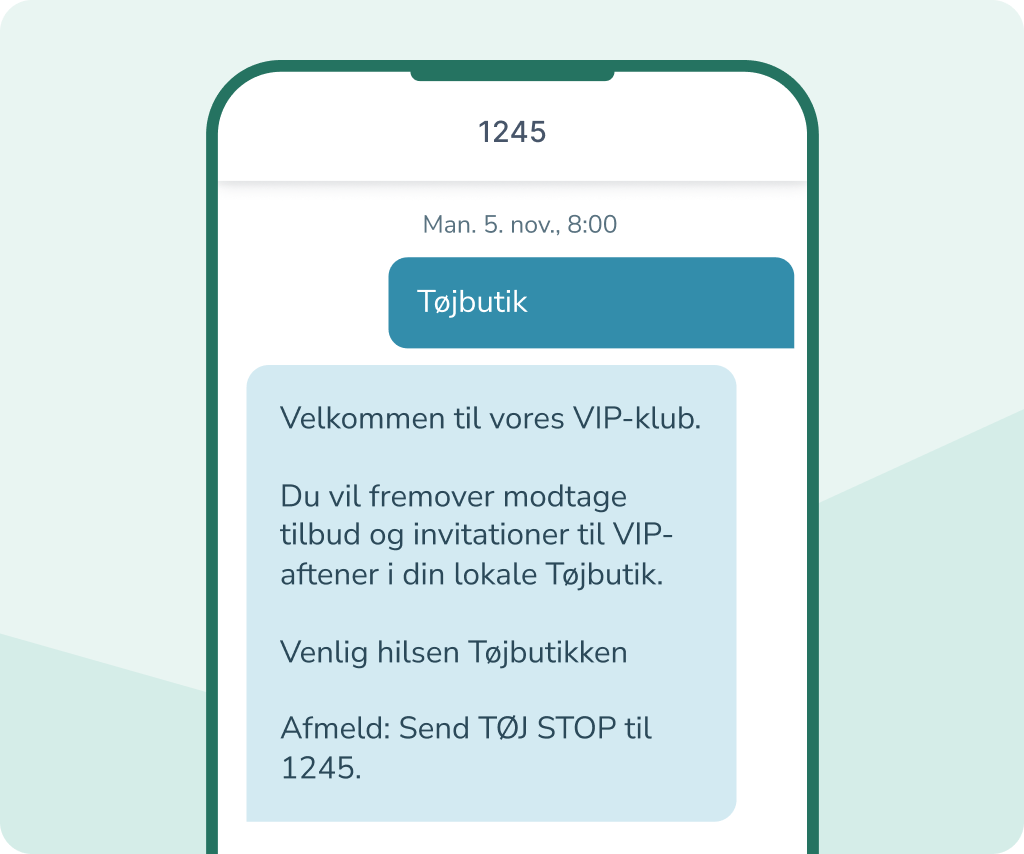 SMS-tilmelding til VIP-klub via keyword
