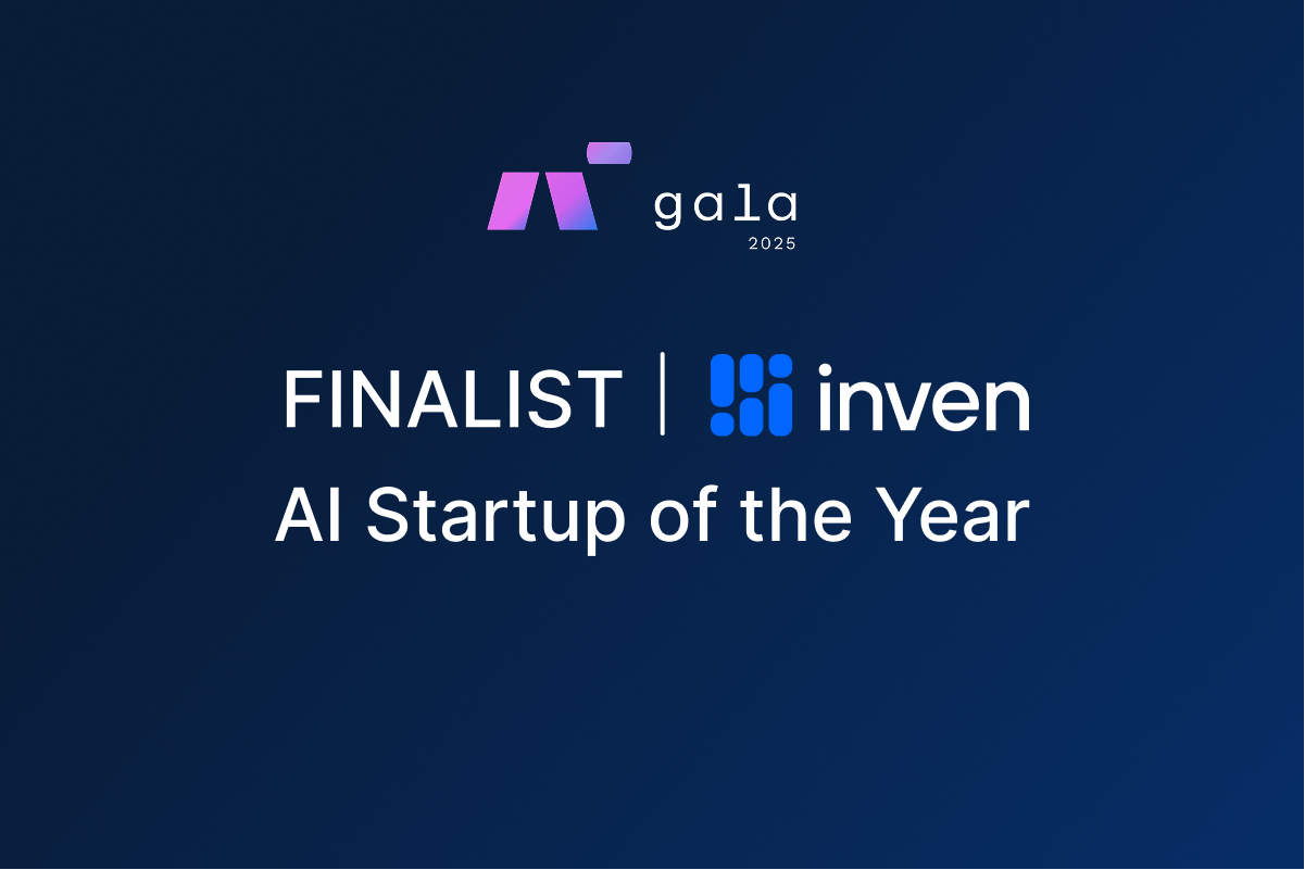 News: Inven has een named a finalist for AI Startup of the Year