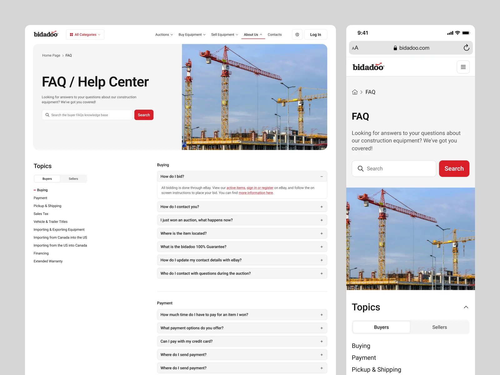 Bidadoo FAQ and help center