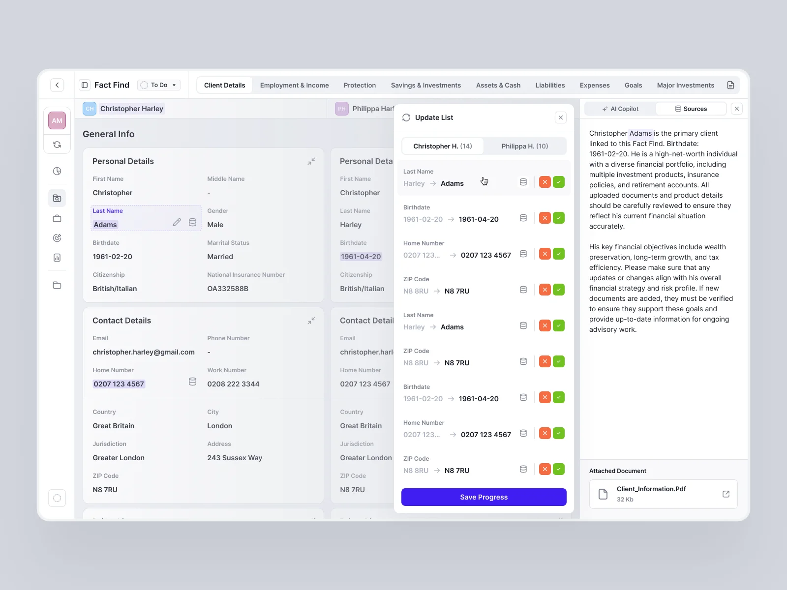 Superplan AI verification — previous value, new value, confirm