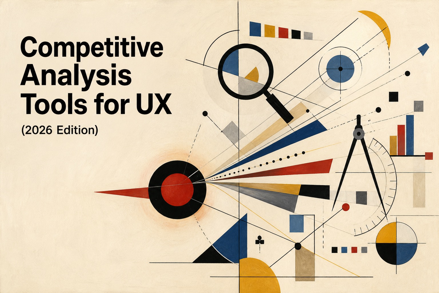 Kandinsky-style abstract cover: competitive analysis tools for UX, one element turned inward
