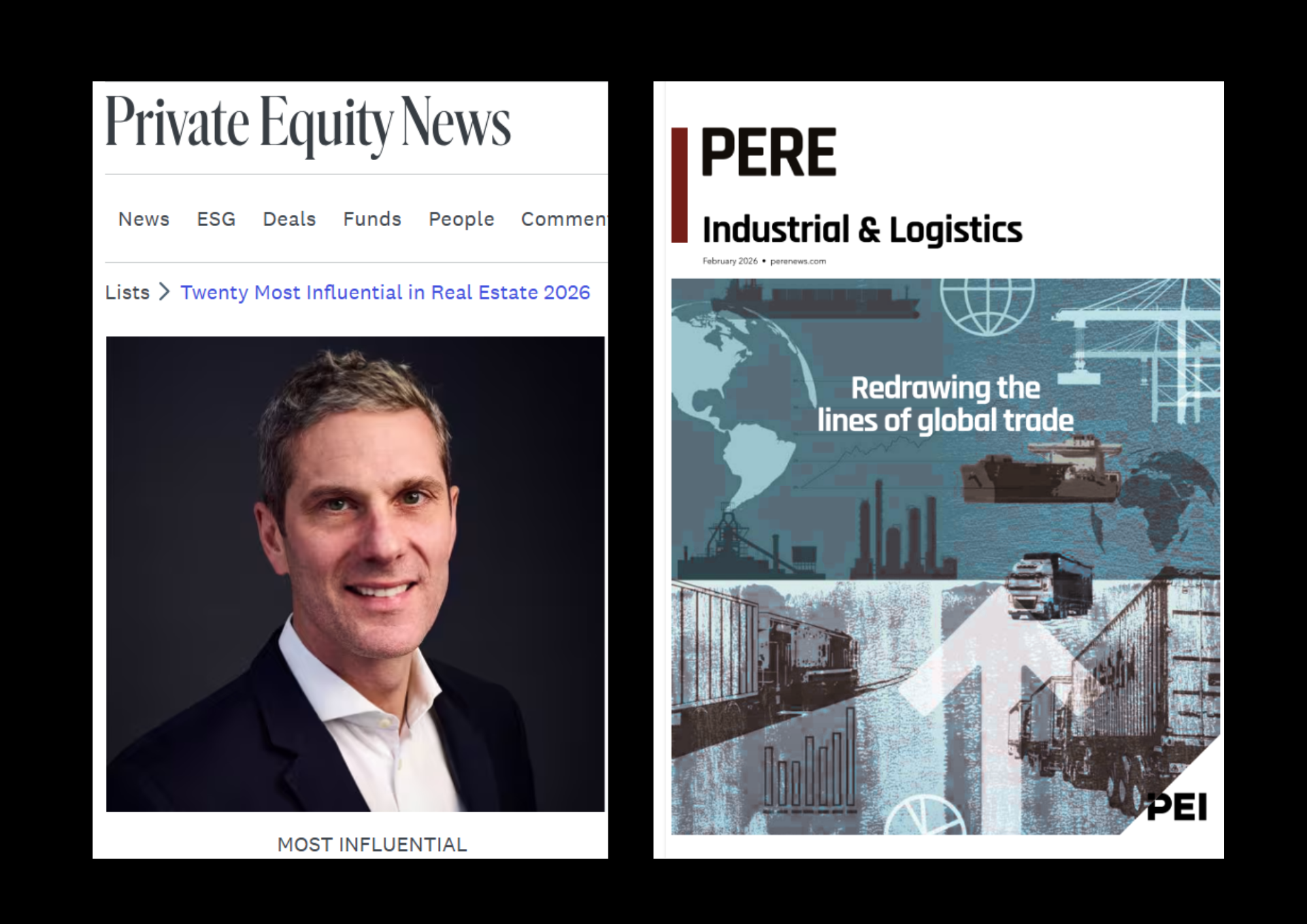 European Real Estate Influencer and Logistics Guru: Boreal IM CEO recognised in Private Equity News and PERE
