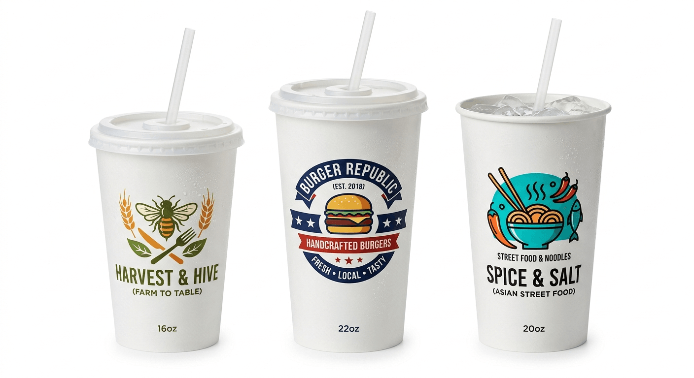 Cups cold paper