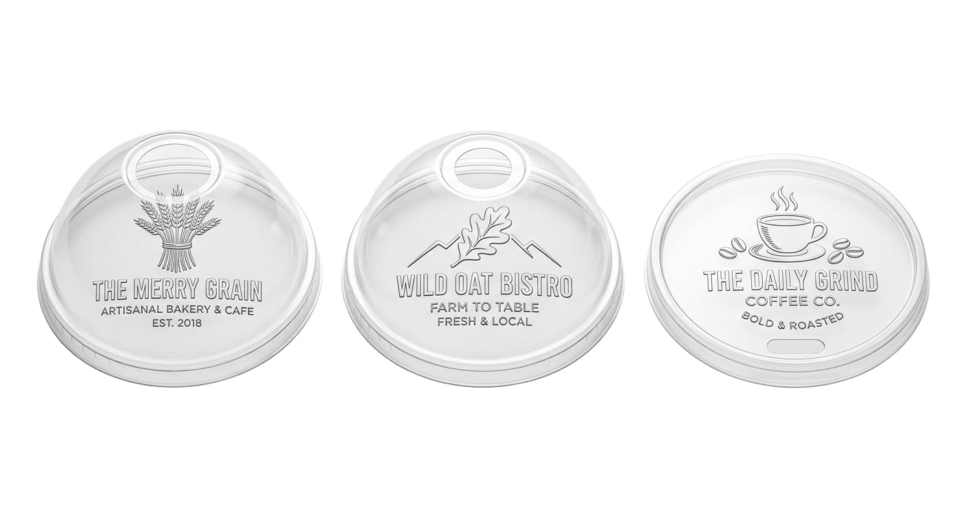 Custom embossing — lids
