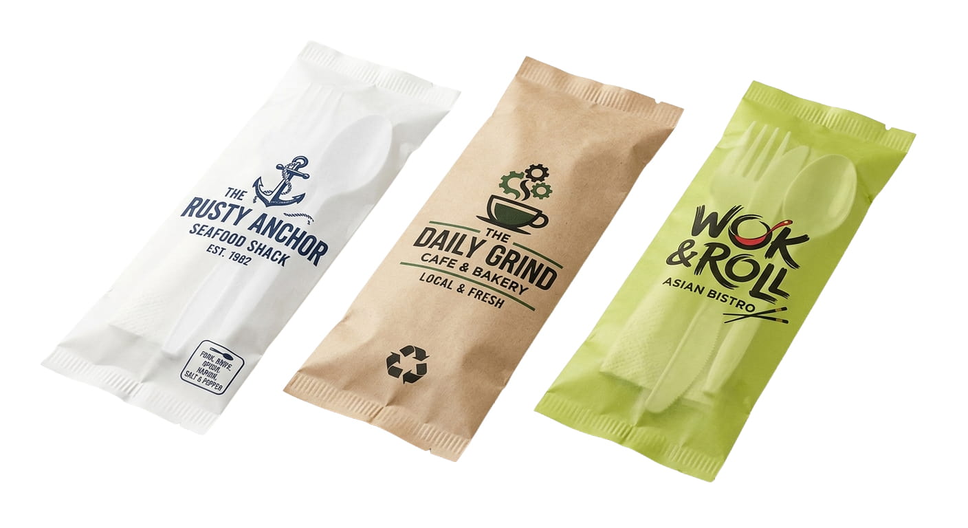 Cutlery kit wrappers