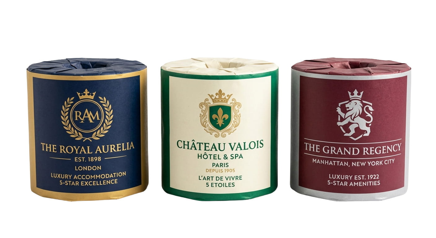 Bathroom tissue wrappers