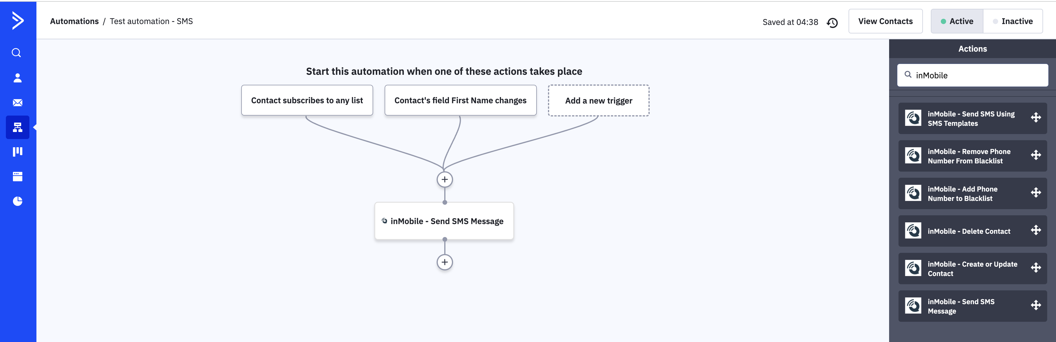 How to send SMS in ActiveCampaign
