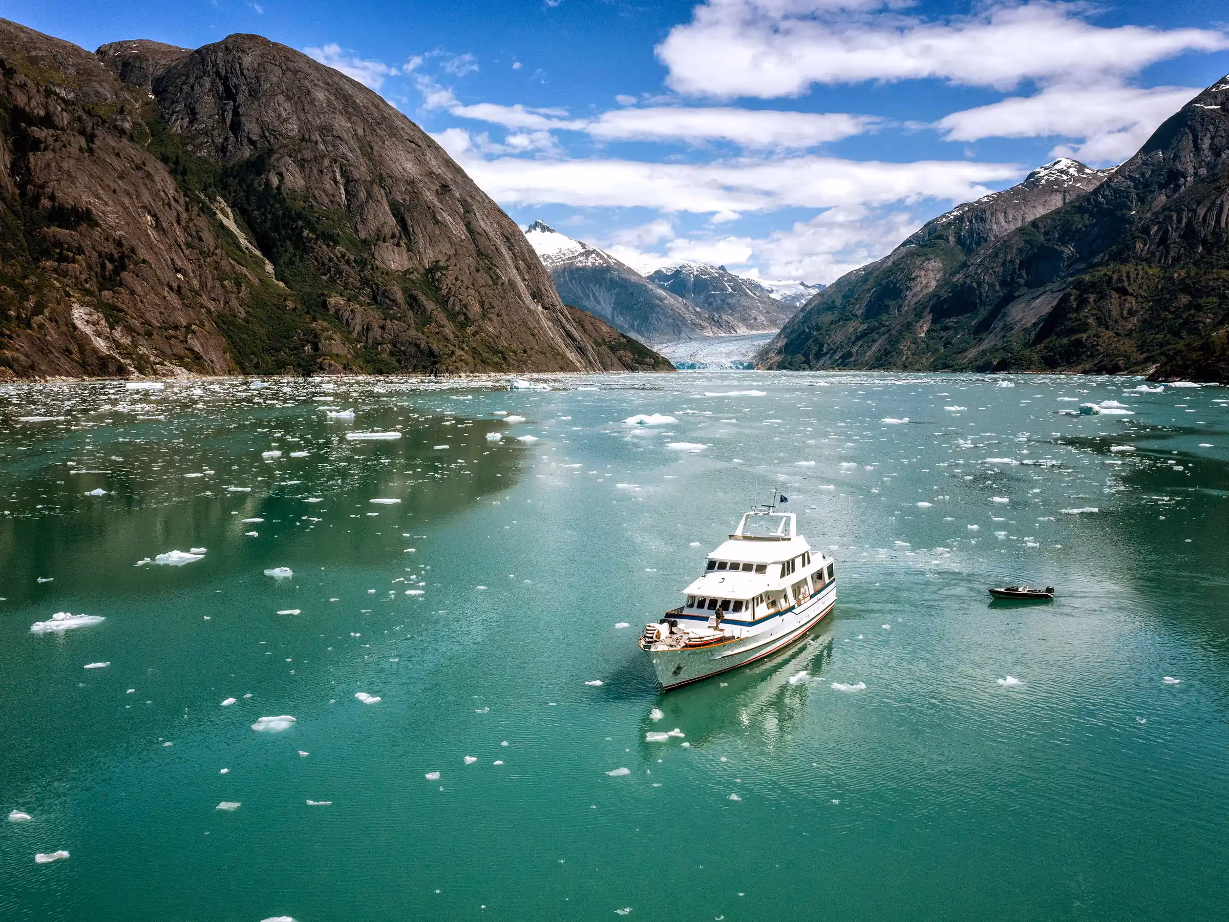 Alaska Aerial Glacier Bear Yacht—John Schnell Photography