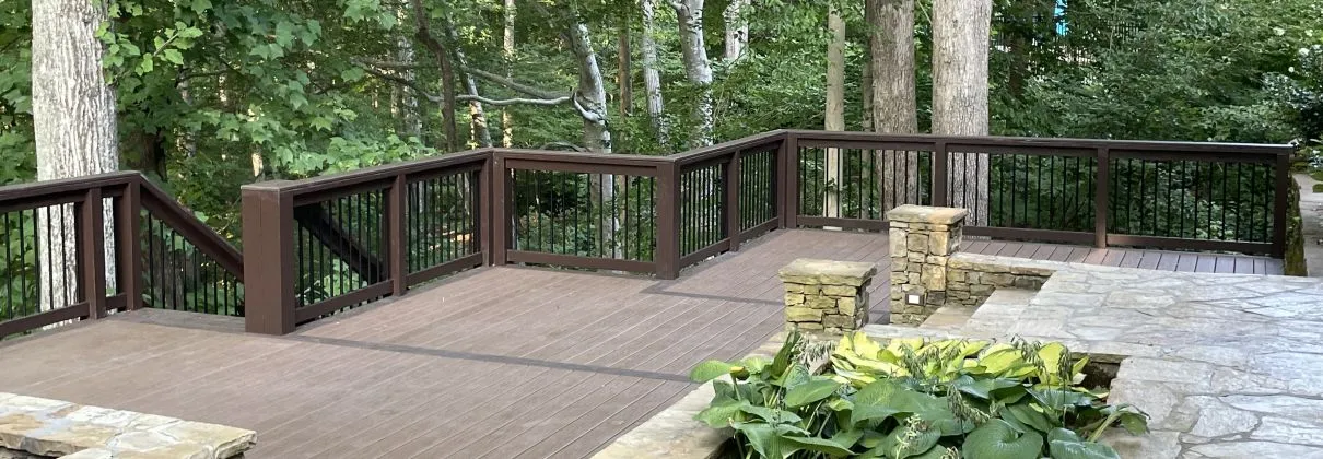 A spacious deck in the woods of North Georgia