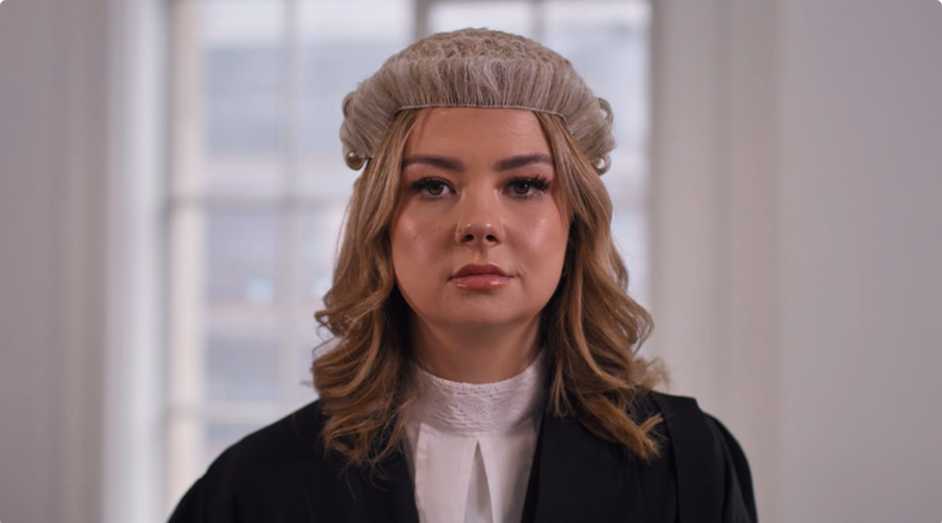 Young woman in a barrister's wig and gown, from BPP University's 'A Lawyer Looks Like Me' campaign