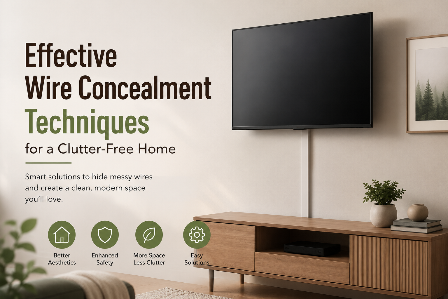 Effective Wire Concealment Techniques for a Clutter-Free Home