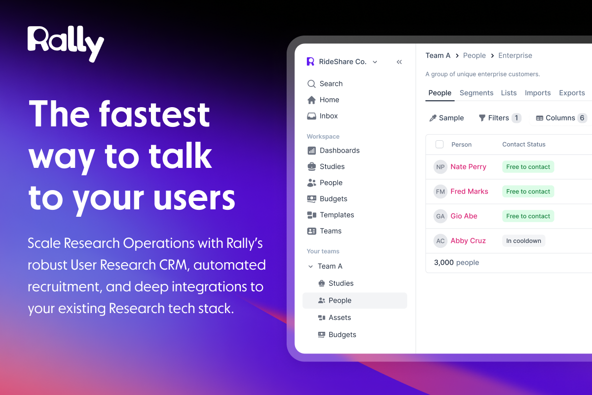 Demo | Rally - User Research CRM