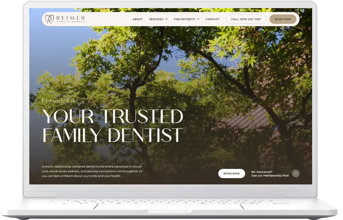 Reimer Family Dental website