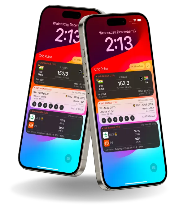 Cricket Pulse Live App Screens