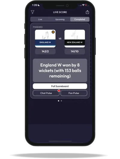 Cricket Pulse Live App Screen