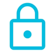 lock logo in blue