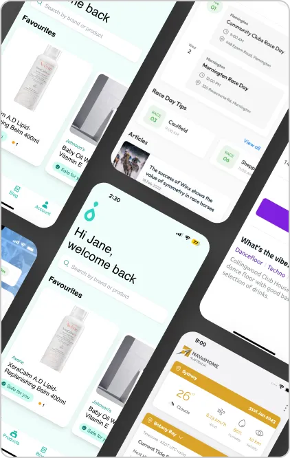 Mobile app UI design 