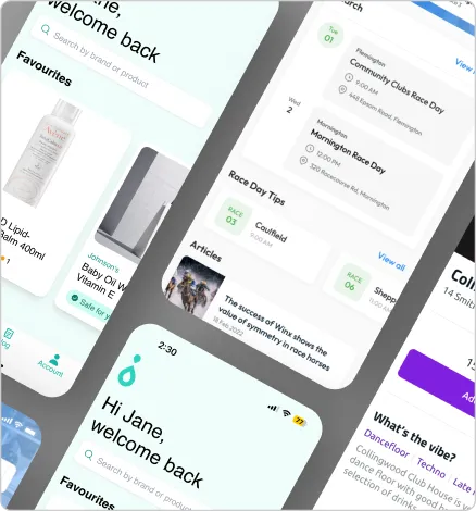 Mobile app UI design 