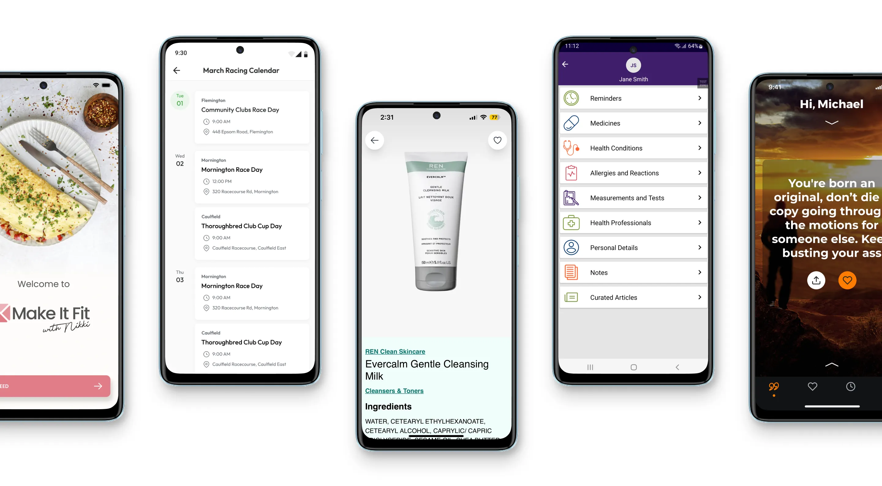 Android app UI showcasing user-friendly design features