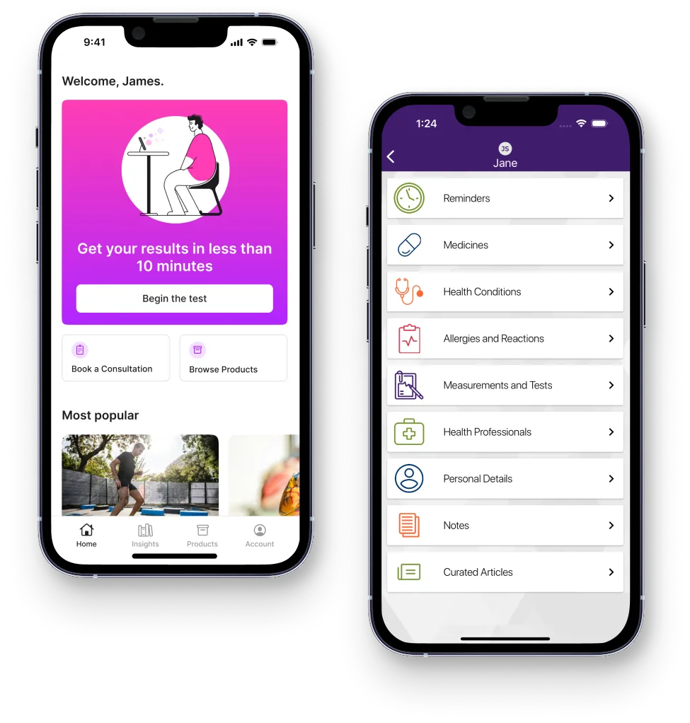 Optalert and MedicineWise mockups