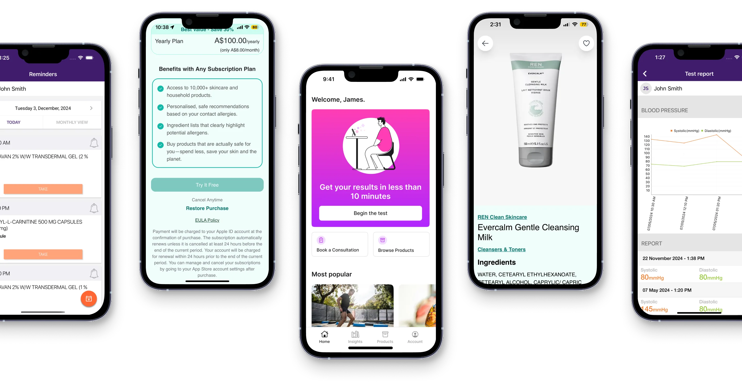 Healthcare app UI showcasing user-friendly design features