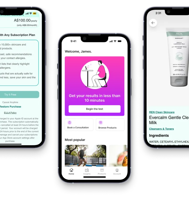 Healthcare app UI frame