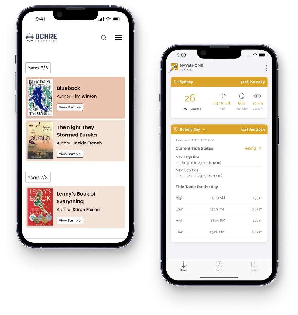 Orche and NAVatHOME mockup