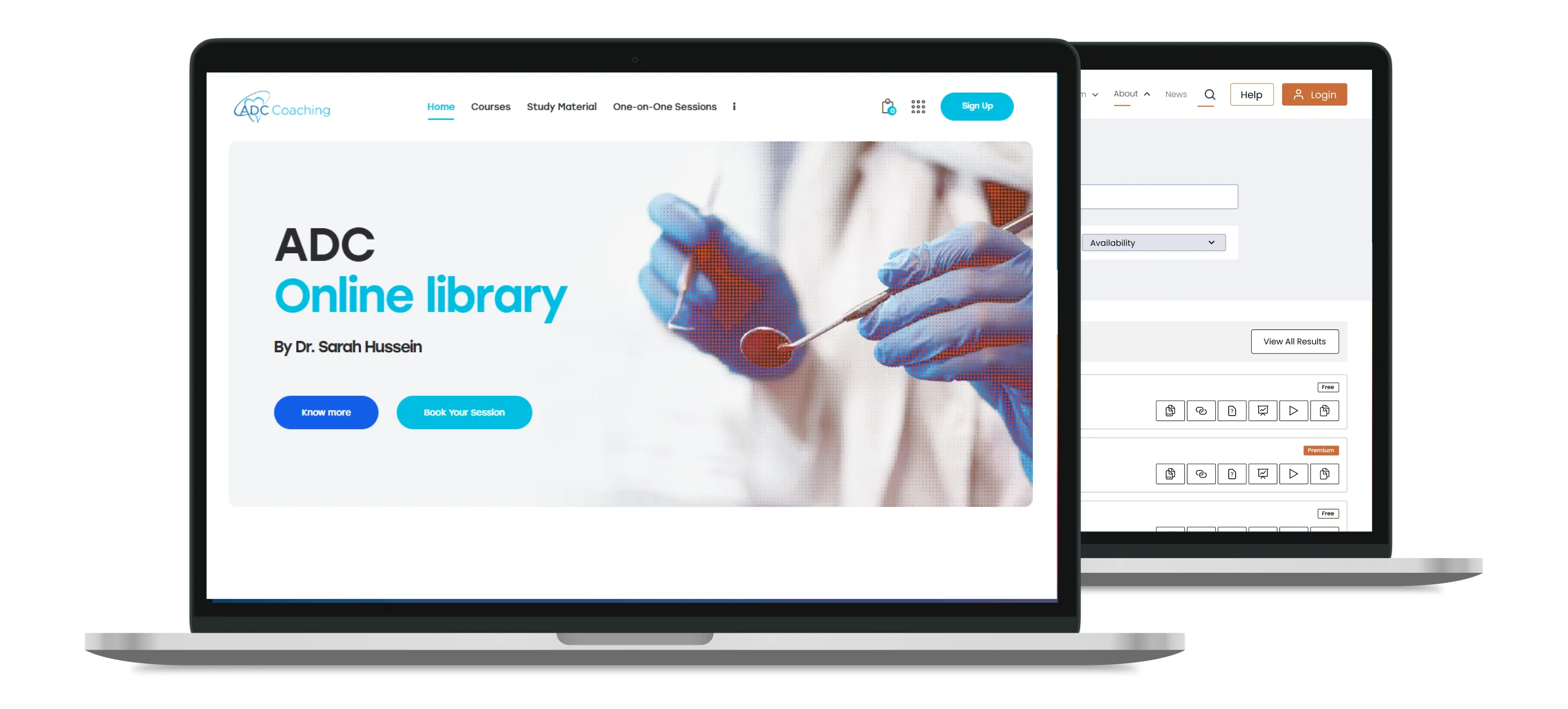 Education app UI showcasing user-friendly design features