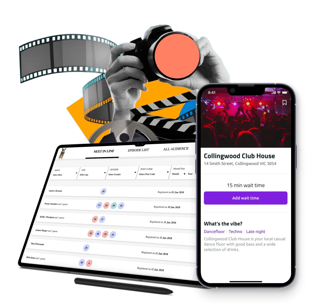 Entertainment app UI frame