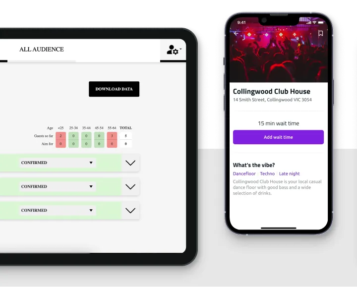 Entertainment app UI frame