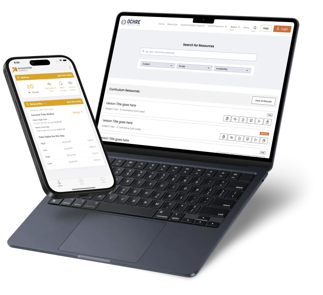 Education app UI mockups
