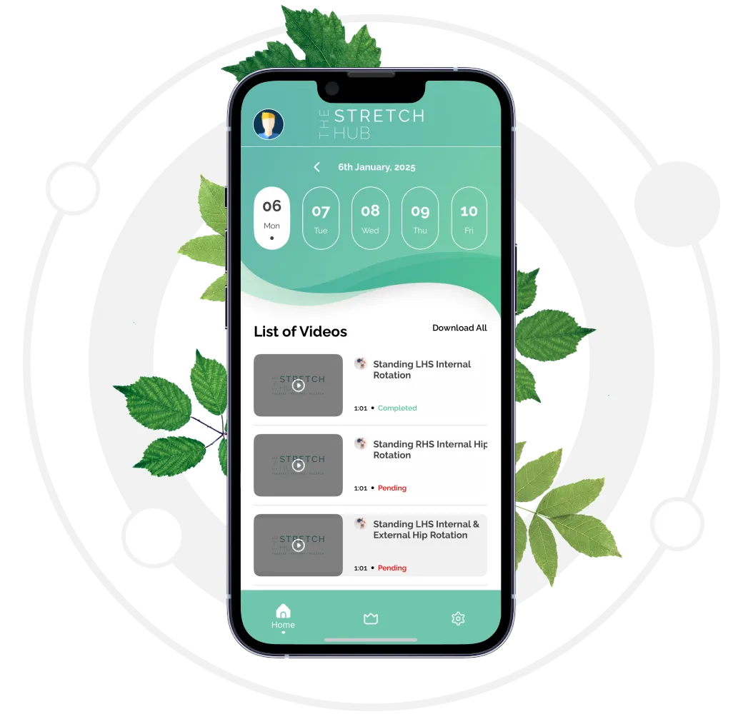 Wellness app UI frame