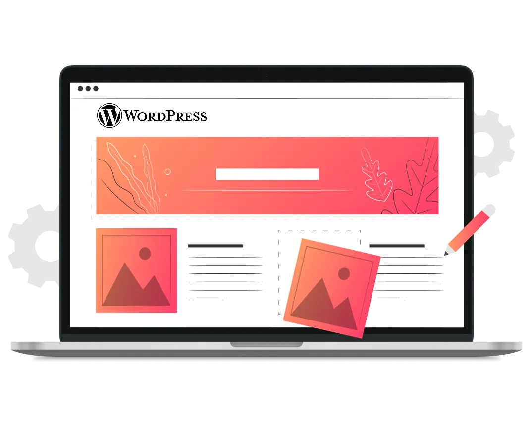 Hero section wordpress UI design