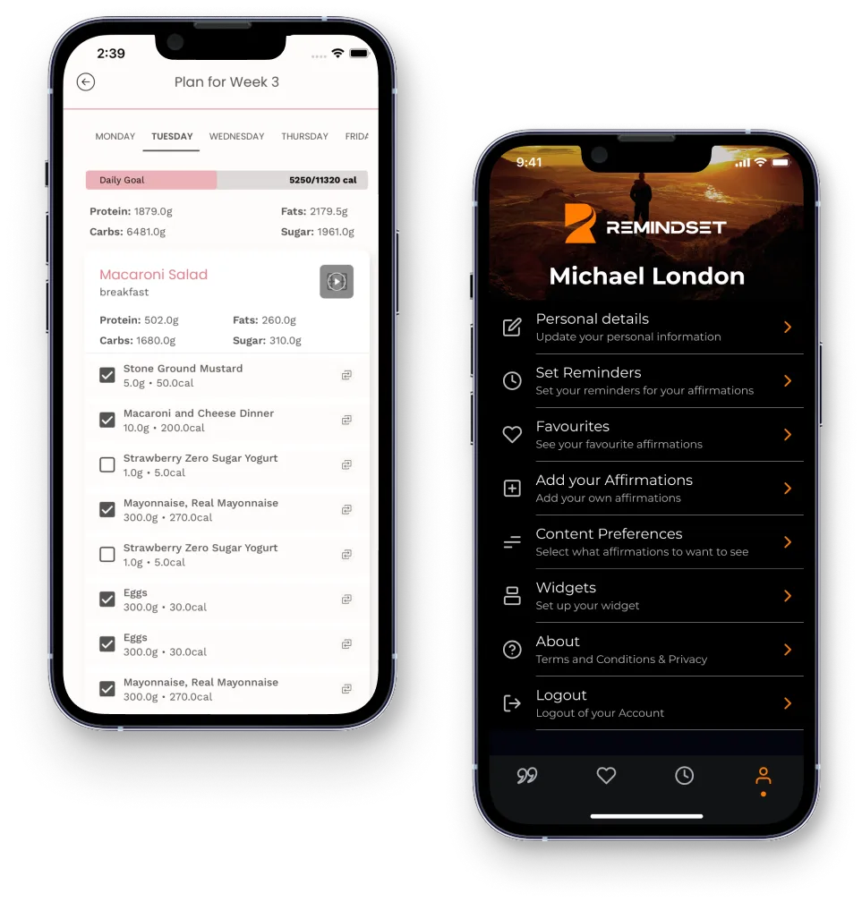 Mobile app UI design 