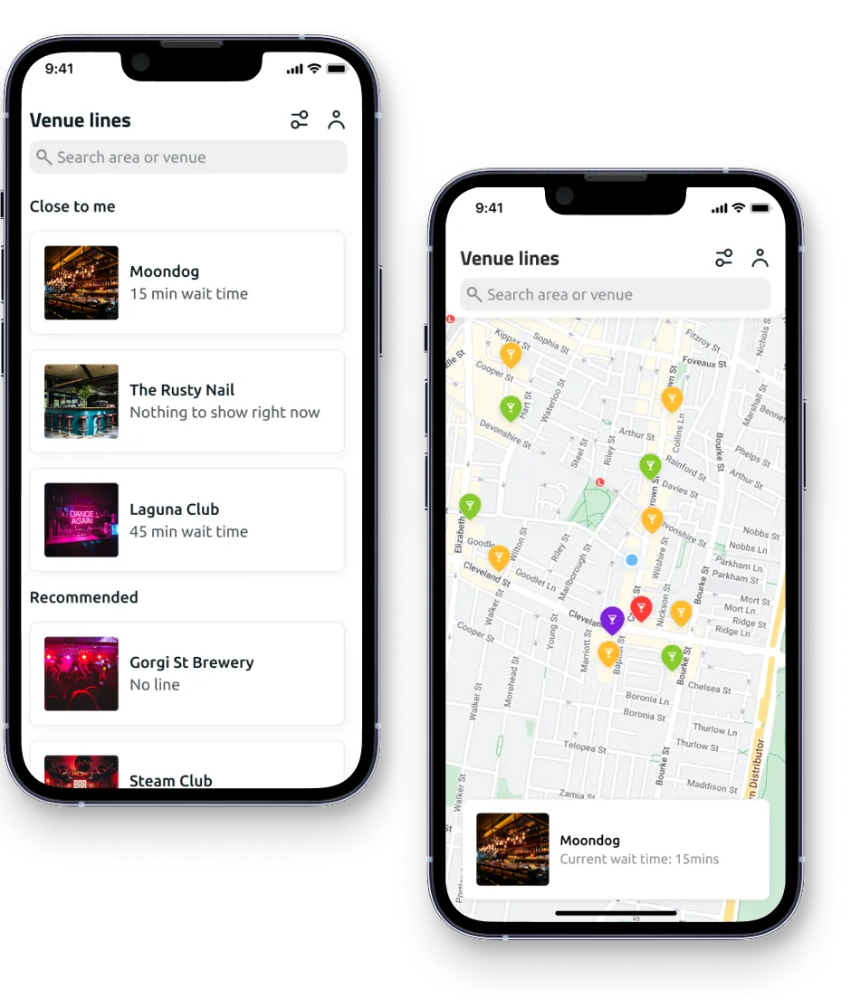 Mobile app UI design 