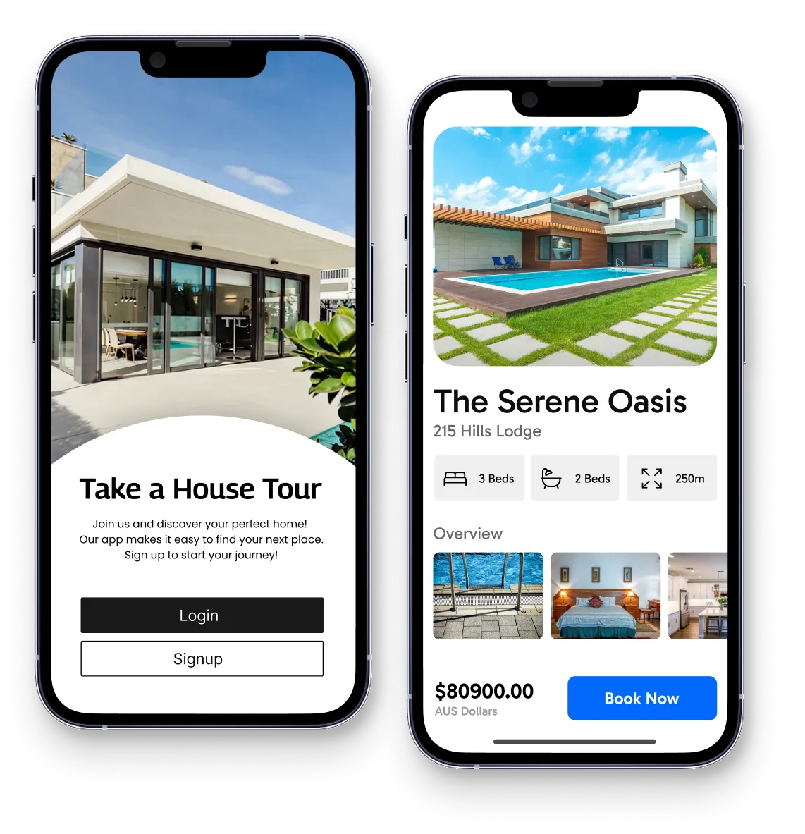 Mobile app UI showcasing user-friendly design features