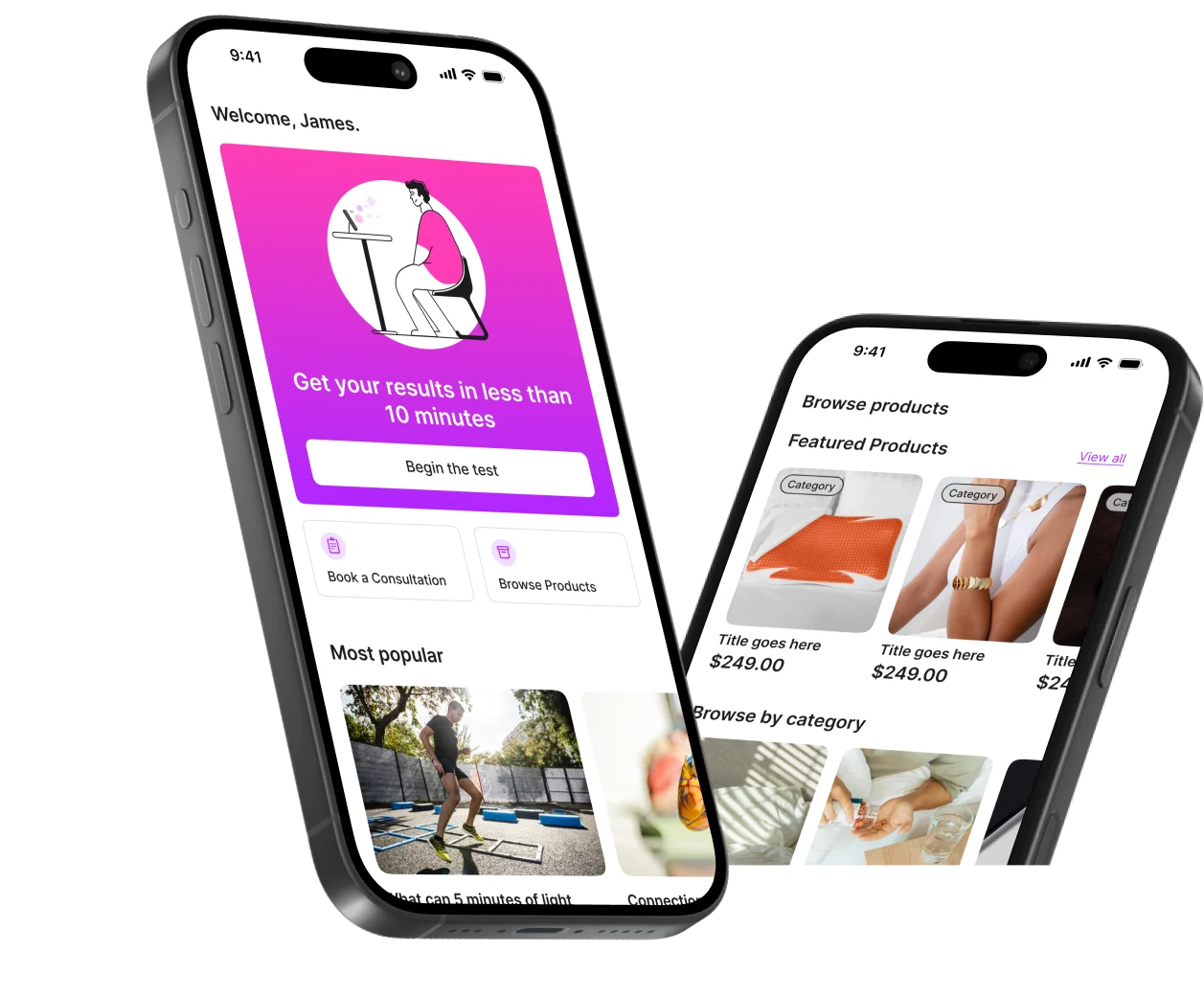 Mobile app mockup design