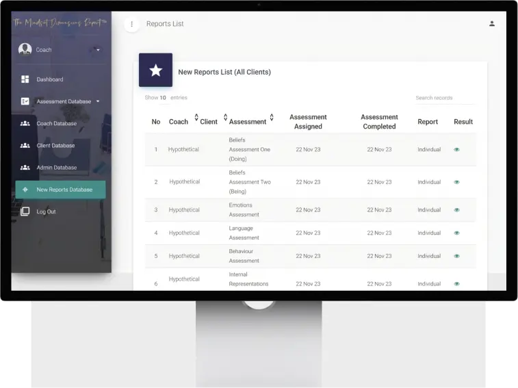 Report database page