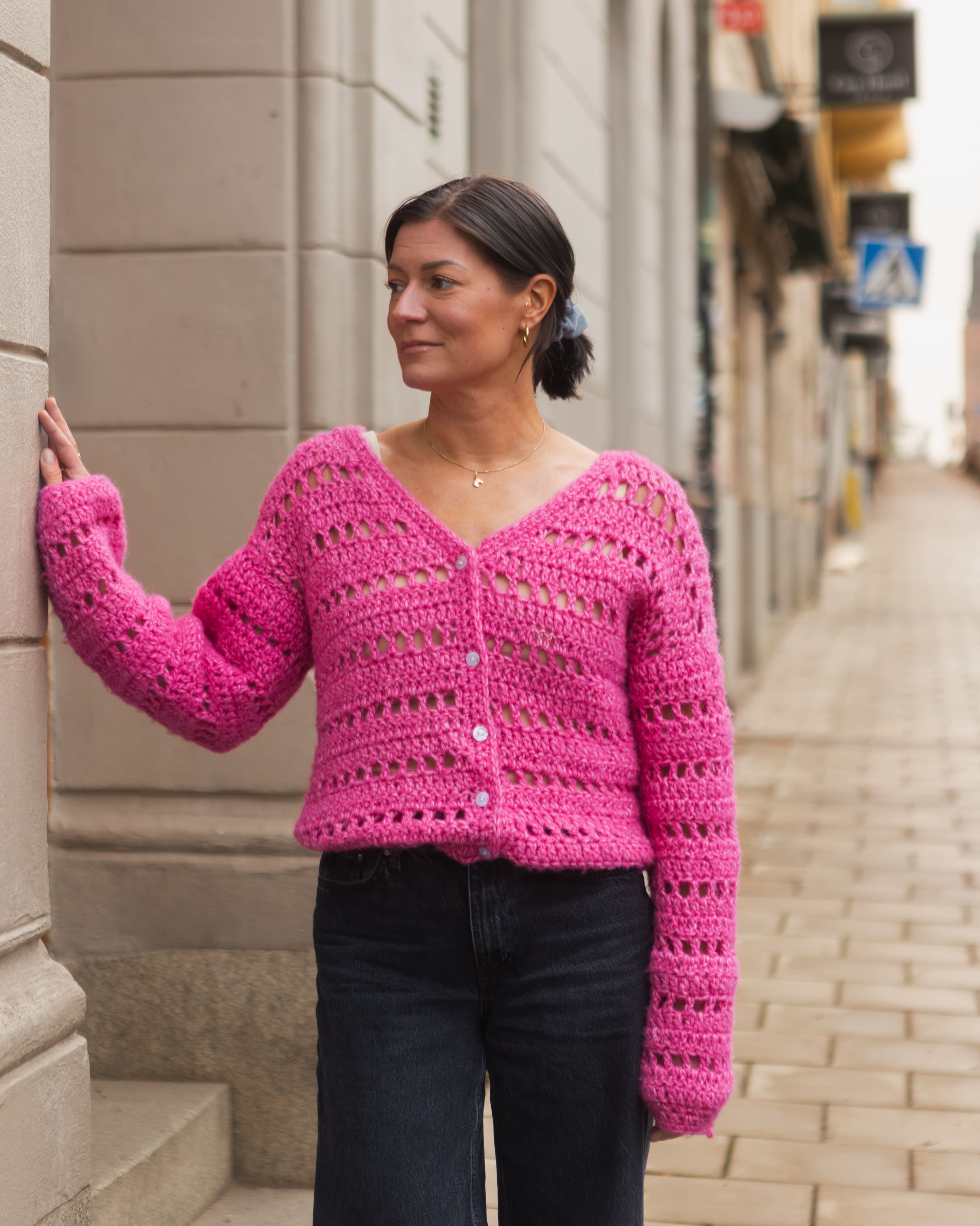 Virkad kofta "Regina"