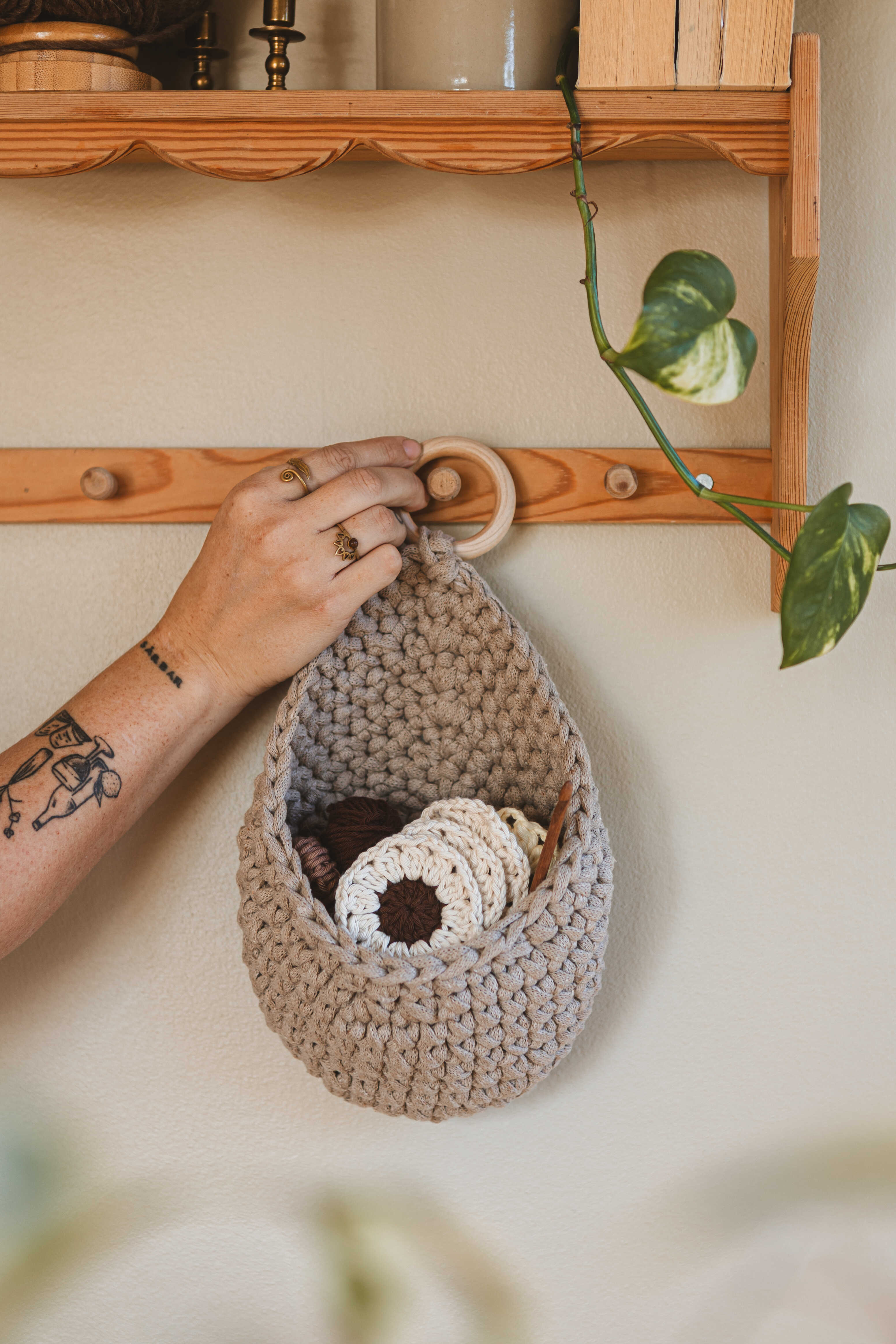 Virkad droppkorg “Nadine”