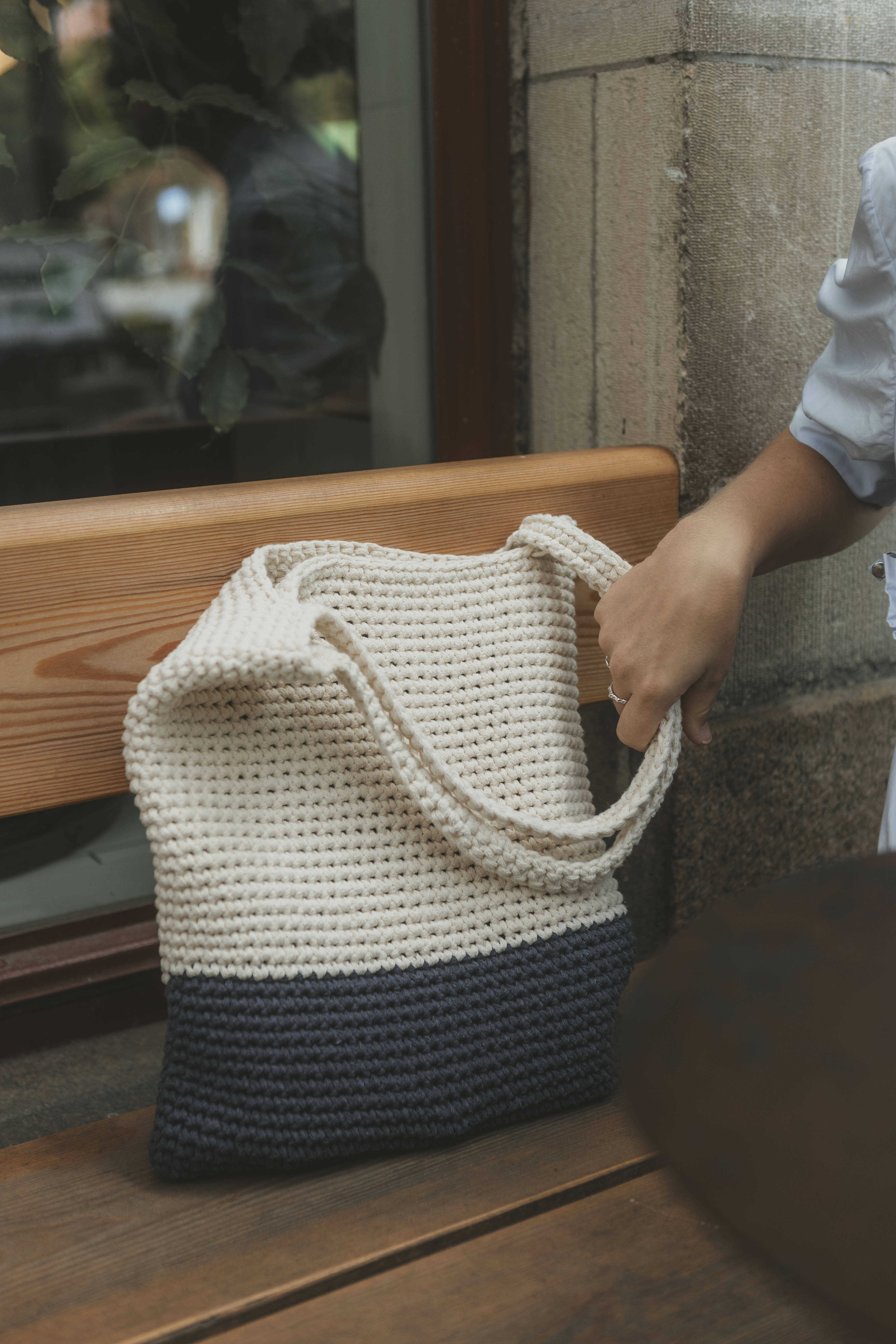 Virkad väska "Linn"