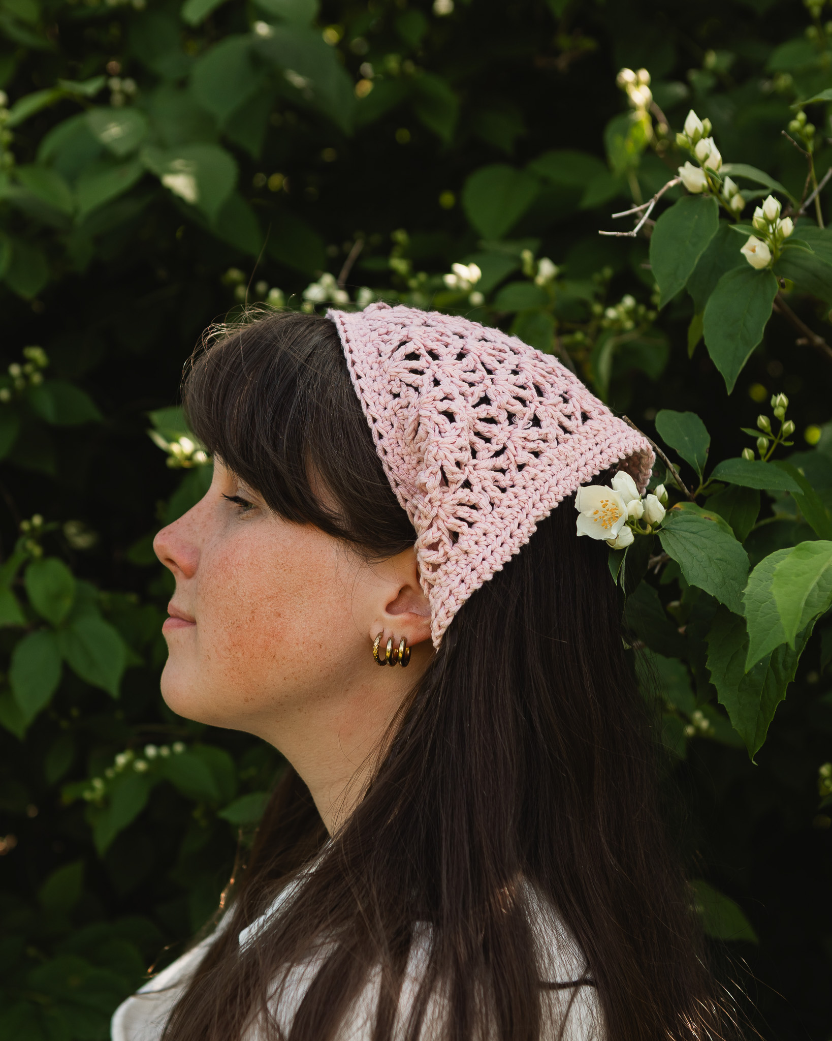 Virkad bandana "Jana"