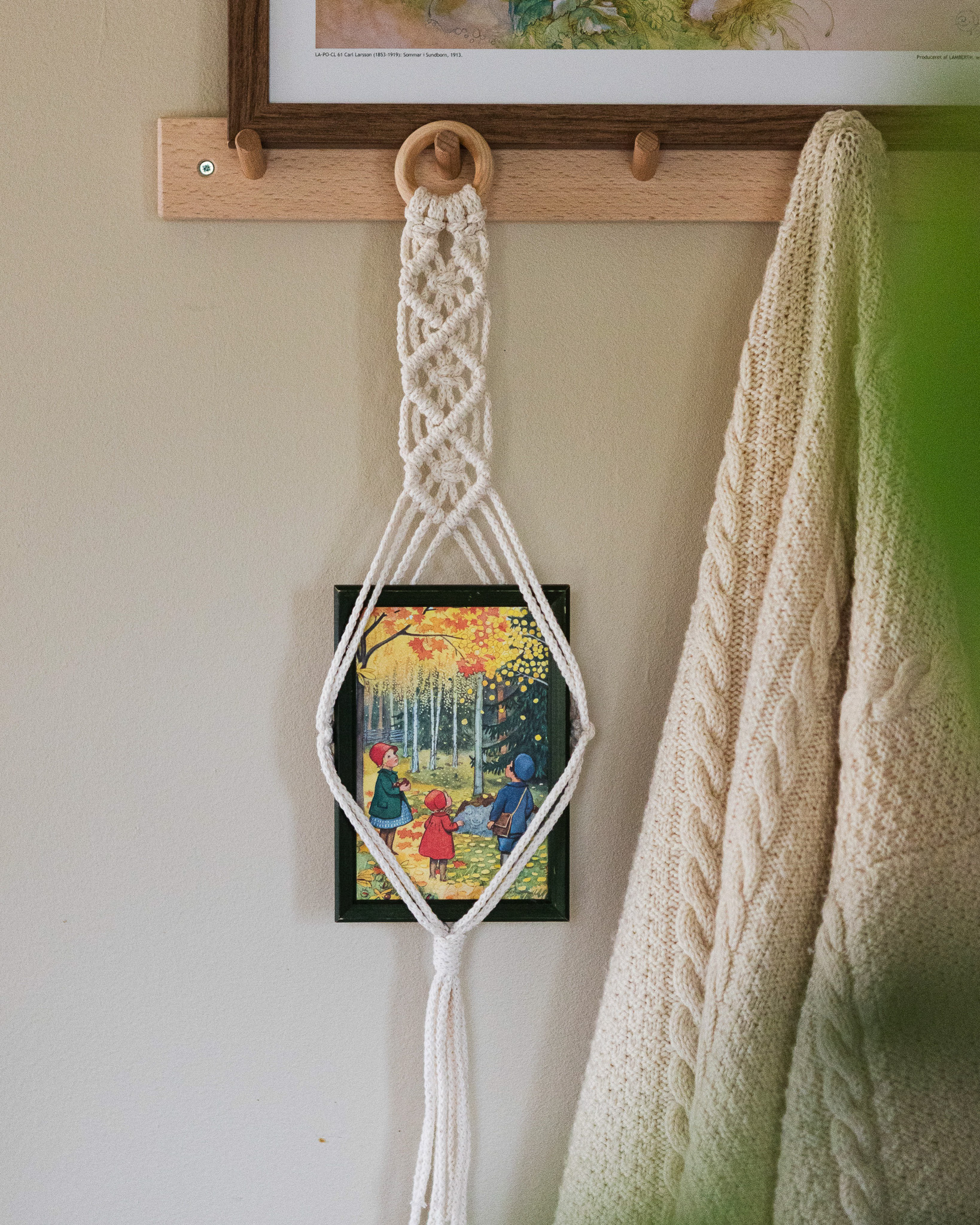 Macramé frame holder "Liv"