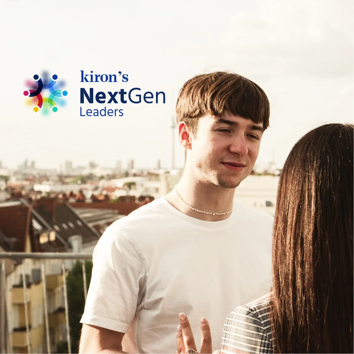 Anne and Yaman from Kiron are brainstorming