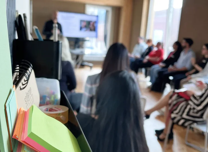 A pile of thrive branded notepads