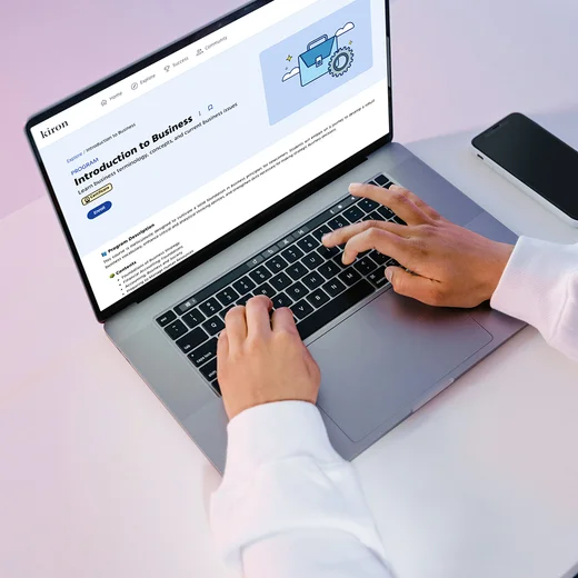 A person of colour wearing a hijab with some books and a bag smiling optimistically