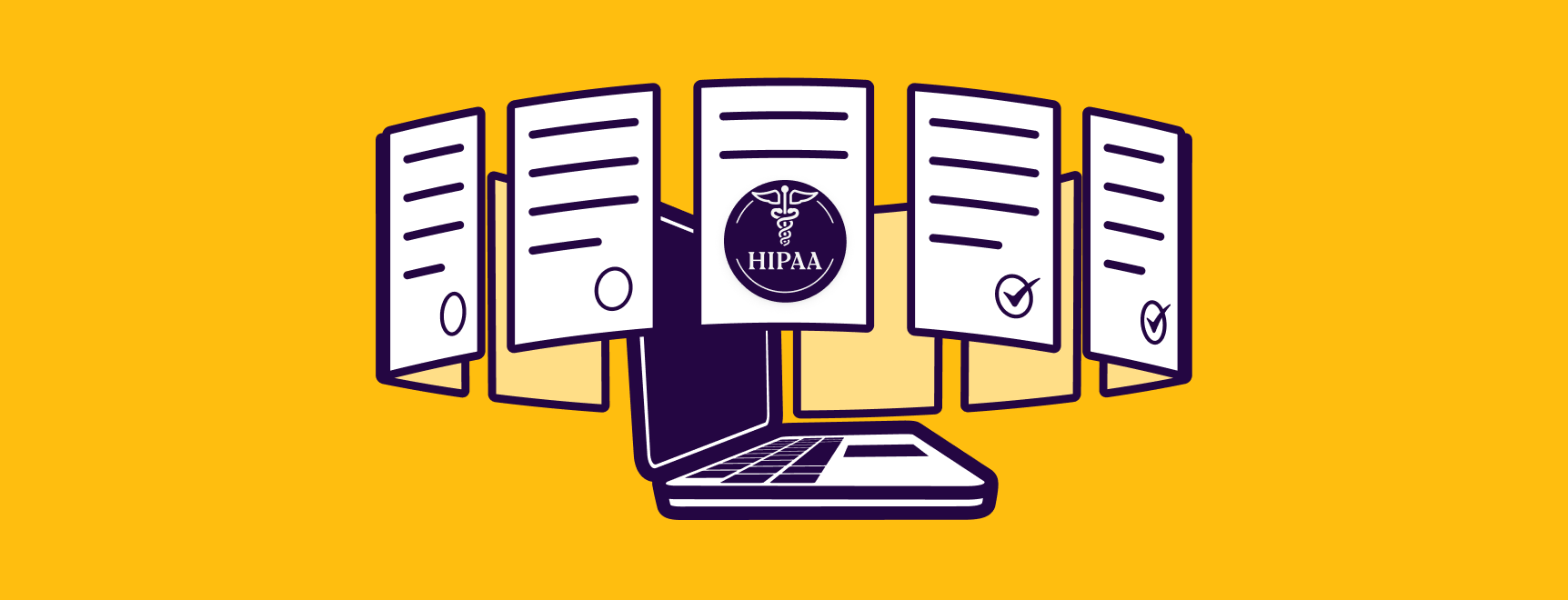 HIPAA documents and policies surrounding a laptop