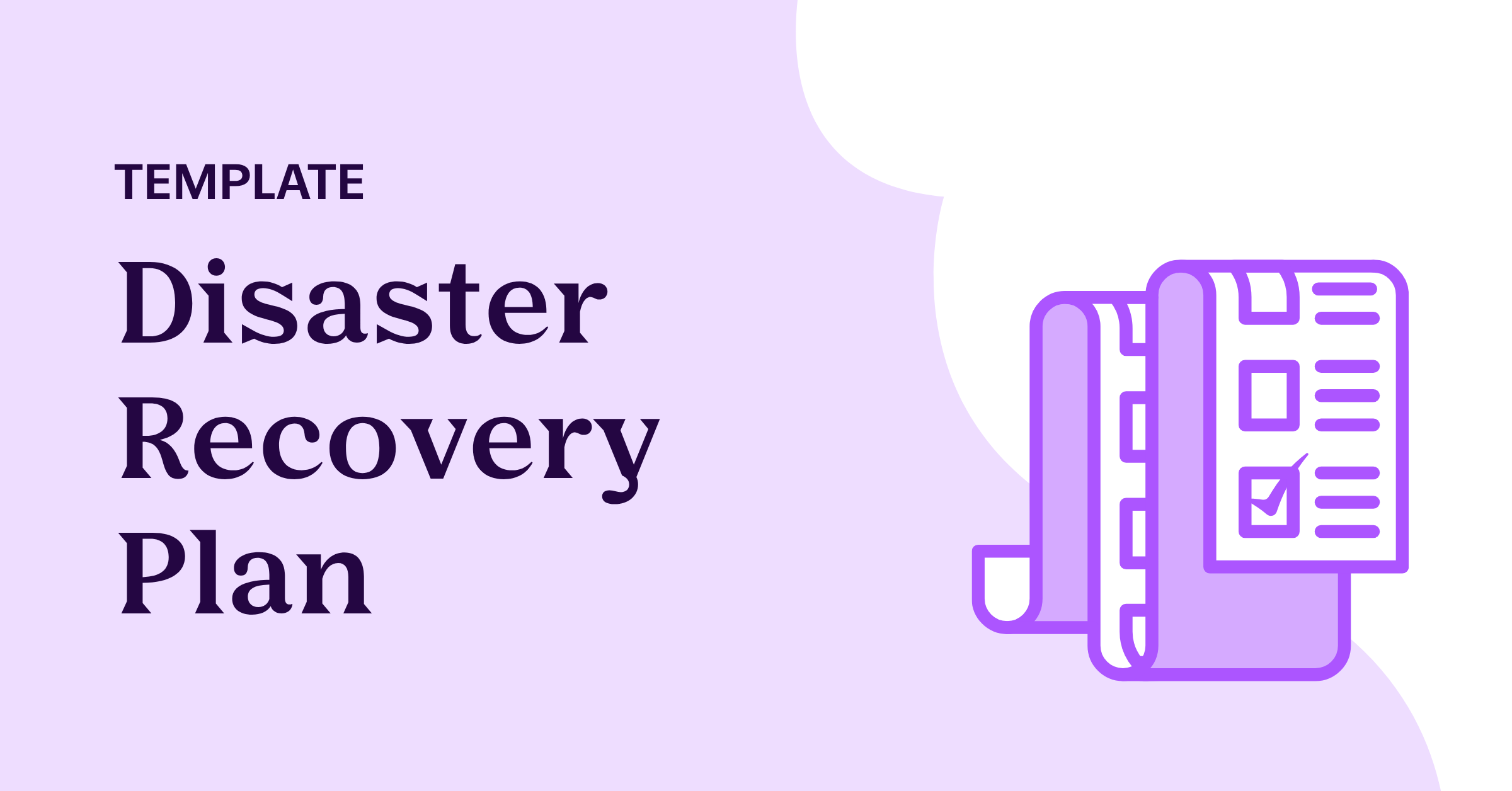 Template: The Disaster Recovery Plan cover image