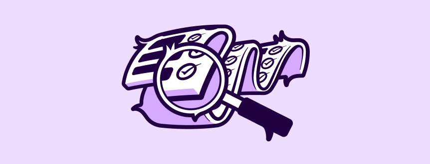 A magnifier glass on a paper sheet with a 10-step GDPR compliance checklist