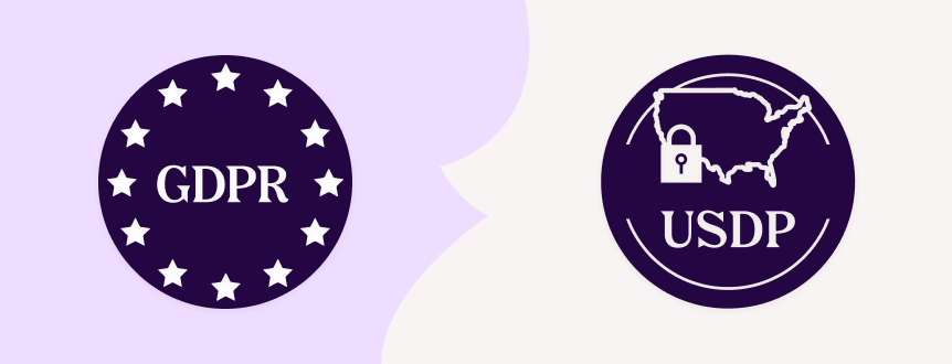 USDP and GDPR symbols displayed side-by-side.